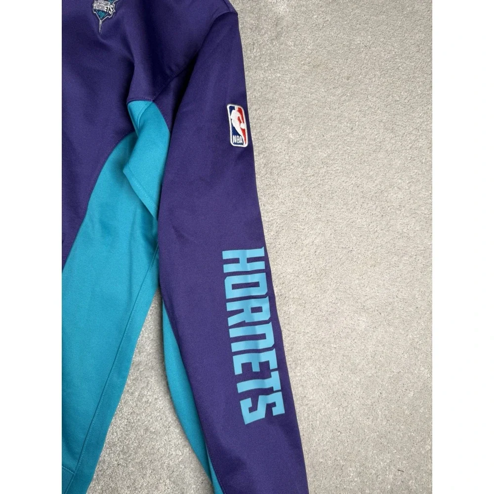 Charlotte Hornets Jordan Full Zip Basketball Jacket Hooded Purple Teal Youth XL